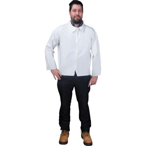 Chemise jetable, Microporeux, Petit, Blanc Mukwa Safety Services
