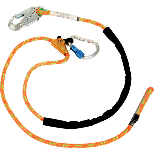 Adjustable Rope Lanyard, 1 Legs, 8', CSA Class F, Polyester Mukwa Safety Services