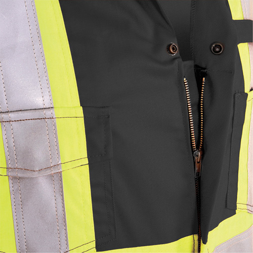 7702BK Combinaison ignifuge et r&eacute;sistant &agrave; l'arc &eacute;lectrique 88/12 FR-Tech, Taille 36, Noir, 9,7 cal/cm² Mukwa Safety Services
