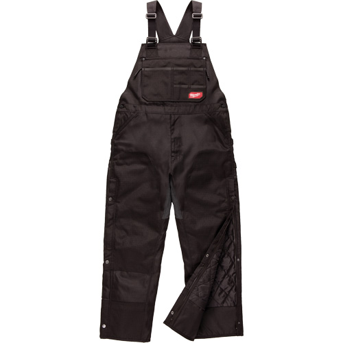 GridIron Short Length Zip-To-Thigh Bib Overall, Men's, 2X-Large, Black Mukwa Safety Services