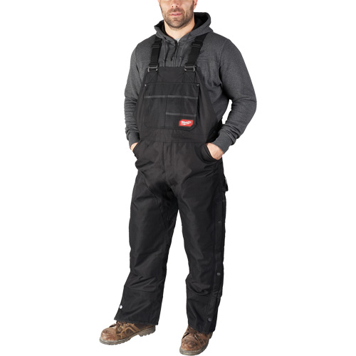 GridIron Short Length Zip-To-Thigh Bib Overall, Men's, 2X-Large, Black Mukwa Safety Services