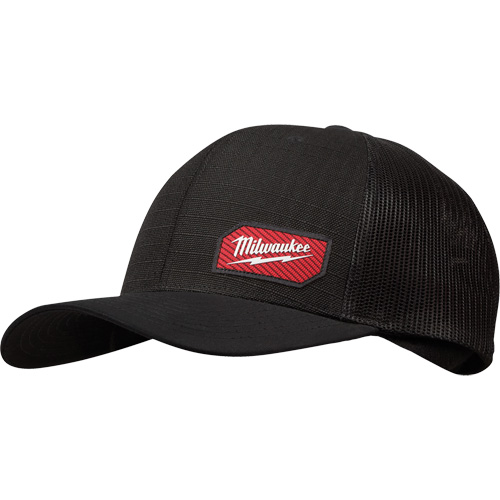 GridIron Snapback Trucker Hat, Black, Cotton/Nylon/Polyester Mukwa Safety Services