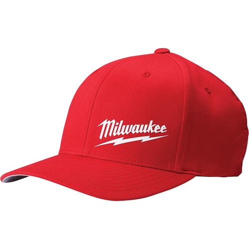 Flexfit&reg; Fitted Hat, Red, Poly-Cotton Mukwa Safety Services