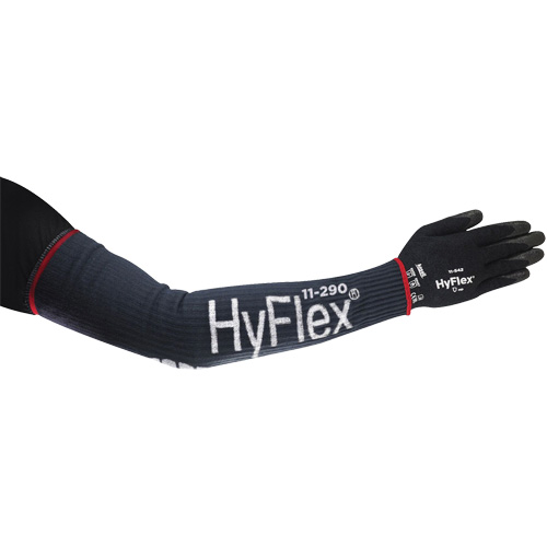 Manchon de compression large et long HyFlex, 18", Kevlar/Polyamide/Spandex/Acier inoxydable, Bleu Mukwa Safety Services