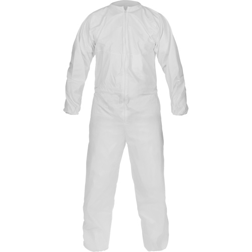 Combinaison non st&eacute;rile de fabrication &eacute;co-efficace CleanMax, Moyen, Blanc, Microporeux Mukwa Safety Services