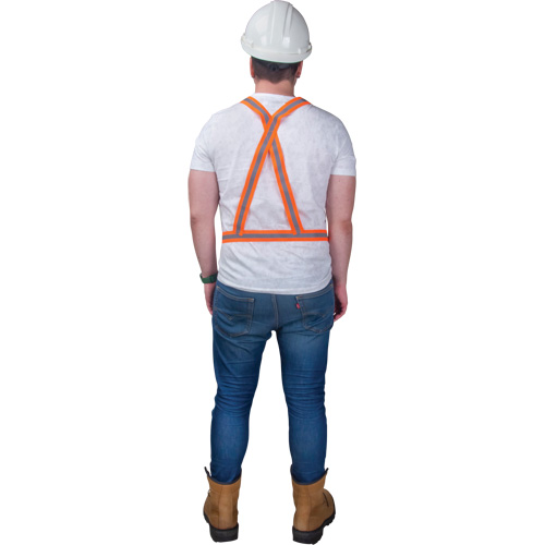 Traffic Harness, High Visibility Orange, Silver Reflective Colour, Medium Mukwa Safety Services