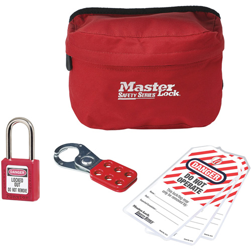 Trousse de cadenassage personnalis&eacute;e avec cadenas en thermoplastique Zenex, 6 composants compris Mukwa Safety Services
