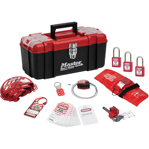 Trousse de cadenassage personnelle standard avec cadenas en thermoplastique Zenex, Ensemble Vanne, 13 composants compris Mukwa Safety Services