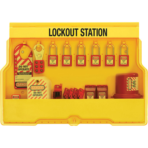 Premier Electrical Lockout Station, Thermoplastic Padlocks, 16 Padlock Capacity, Padlocks Included Mukwa Safety Services