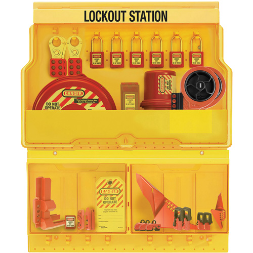 Premier Valve & Electrical Deluxe Lockout Station, Thermoplastic Padlocks, 32 Padlock Capacity, Padlocks Included Mukwa Safety Services