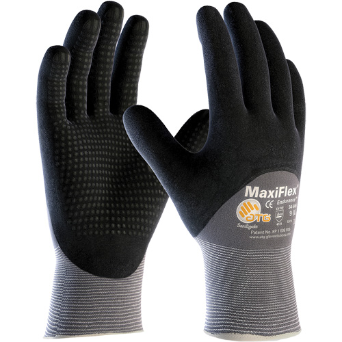 Gants compatibles avec les &eacute;crans tactiles ATG MaxiFlex Endurance, T-Grand, R&ecirc;vetement Nitrile, Calibre 15, Enveloppe en Nylon Mukwa Safety Services