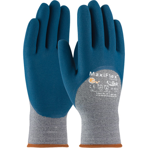 Gants en tricot sans couture ATG MaxiFlex Comfort, Grand, R&ecirc;vetement Nitrile, Calibre 15, Enveloppe en Nylon Mukwa Safety Services