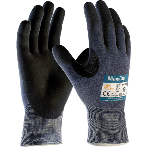Gants r&eacute;sistants aux coupures compatibles avec les &eacute;crans tactiles ATG MaxiCut Ultra, T-petit, Calibre 15, Rev&ecirc;tement Nitrile, ASTM ANSI niveau A3/EN 388 niveau 5/EN 388 niveau C Mukwa Safety Services