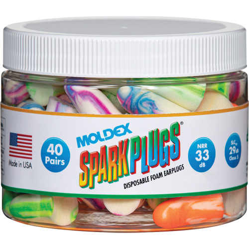 SparkPlugs Earplugs, Bulk - Canister Mukwa Safety Services