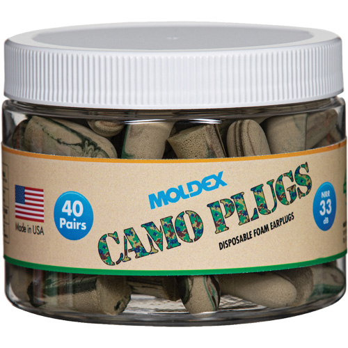 Camo Earplugs, Bulk - Canister Mukwa Safety Services