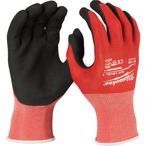 Gants r&eacute;sistant aux coupures, Taille Grand, Rev&ecirc;tement Nitrile, Enveloppe en Nylon/Lycra, ANSI/ISEA 105 niveau 1/EN 388 niveau 1 Mukwa Safety Services