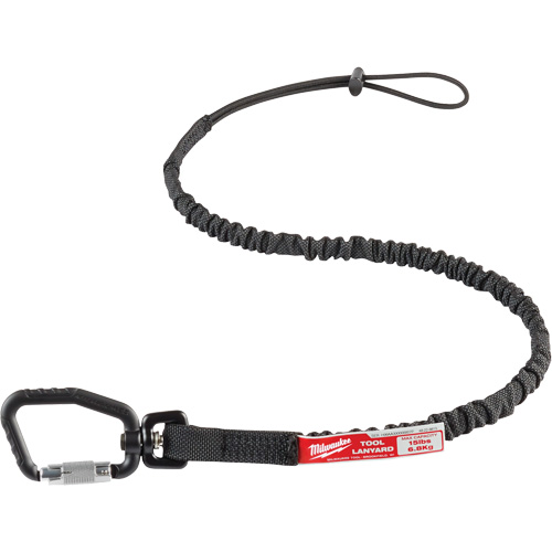 Locking Tool Lanyard, Bungee, Carabiner/Loop Mukwa Safety Services