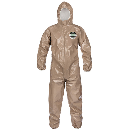Coveralls, ChemMax 4 Plus, Large, Brown Mukwa Safety Services