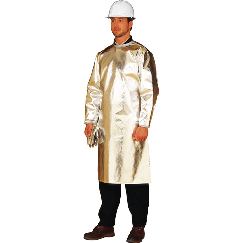 Long tablier/sarrau de protection thermique ALM 300, 48" lo, Fibre de verre aluminis&eacute;e Mukwa Safety Services