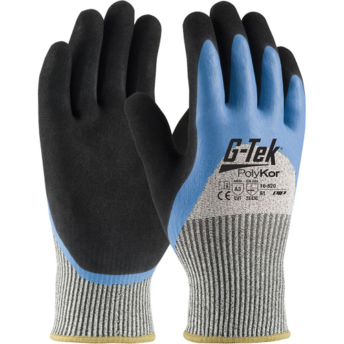 Gants isol&eacute;s r&eacute;sistants aux coupures G-Tek PolyKor, Petit, Calibre 13, Rev&ecirc;tement Latex de caoutchouc, ANSI/ISEA 105 niveau 3 Mukwa Safety Services