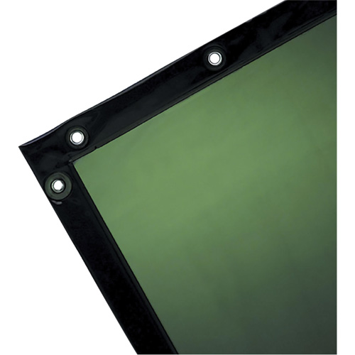 Welding Curtain, 72" x 96", Moderate Transparency, Green Mukwa Safety Services