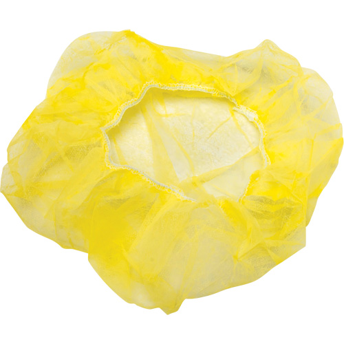Bonnets bouffants, Polypropyl&egrave;ne, 24", Jaune Mukwa Safety Services