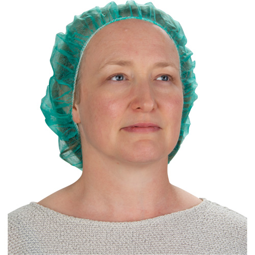 Bonnets bouffants, Polypropyl&egrave;ne, 24", Vert Mukwa Safety Services