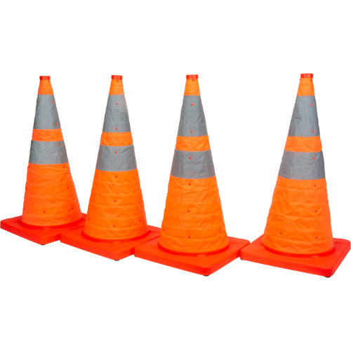 Collapsible Traffic Cone, 28" H, Orange Mukwa Safety Services