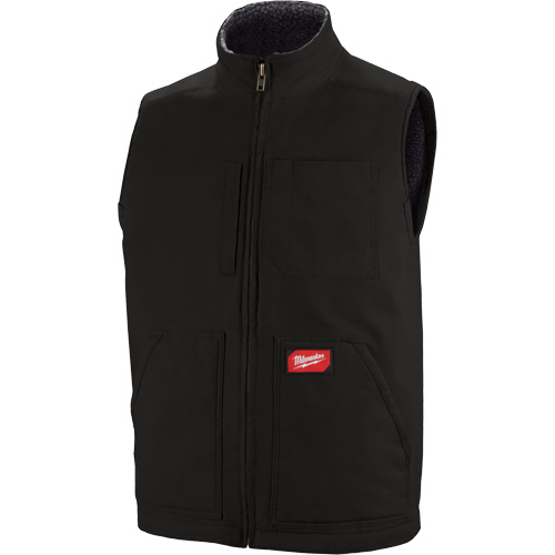 Veste doubl&eacute;e en sherpa ultra-r&eacute;sistante, Hommes, Petit, Noir Mukwa Safety Services