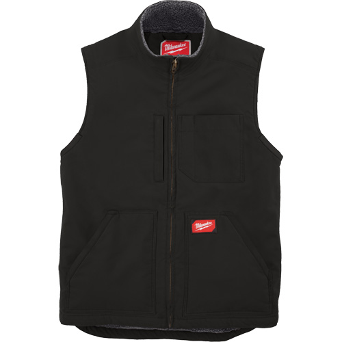 Veste doubl&eacute;e en sherpa ultra-r&eacute;sistante, Hommes, Petit, Noir Mukwa Safety Services
