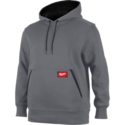 Midweight Pullover Hoodie, Men's, Small, Grey Mukwa Safety Services