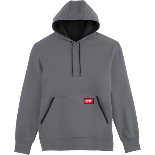Midweight Pullover Hoodie, Men's, Small, Grey Mukwa Safety Services