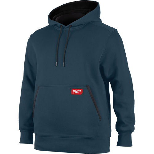 Midweight Pullover Hoodie, Men's, Small, Blue Mukwa Safety Services