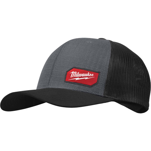 Gridiron Snapback Trucker Hat, Grey, Nylon/Poly-Cotton Mukwa Safety Services