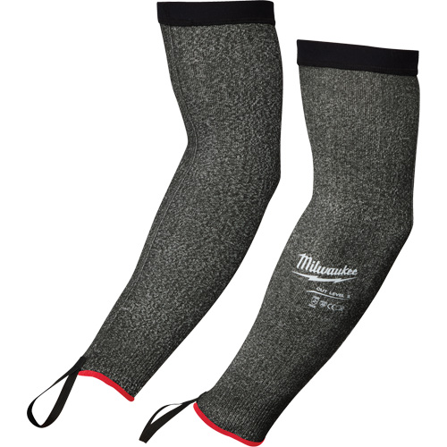 Protective Sleeves, Polyethylene, 16", ANSI/ISEA 105 Level 5/EN 388 Level E, Grey Mukwa Safety Services