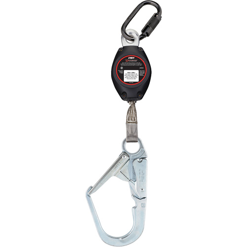 Cordage de s&eacute;curit&eacute; autor&eacute;tractable avec grand mousqueton Dynamic, 7', Polyester, Pivotant Mukwa Safety Services