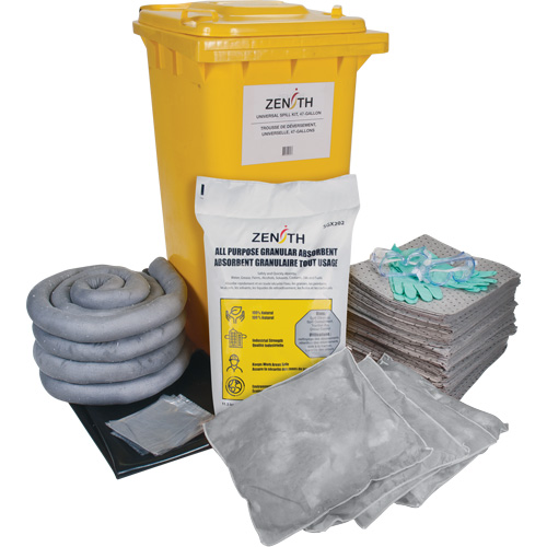 Spill Kit, Universal, Bin, 63 US gal. Absorbancy Mukwa Safety Services