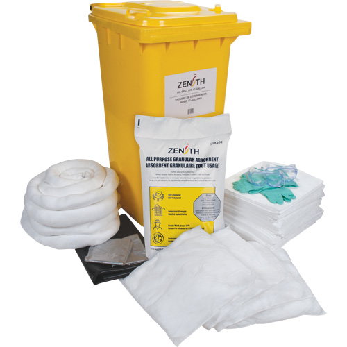 Spill Kit, Oil Only, Bin, 63 US gal. Absorbancy Mukwa Safety Services