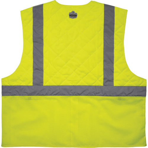 Chill-Its 6668 Safety Cooling Vest, Small, High Visibility Lime-Yellow Mukwa Safety Services