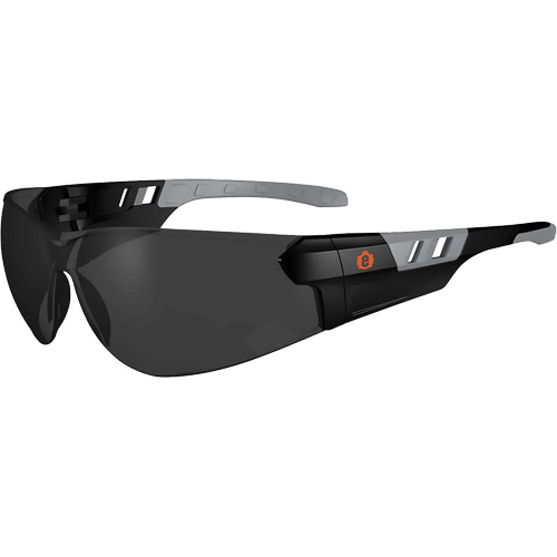 Lunettes de s&eacute;curit&eacute; sans monture Skullerz SAGA, Lentille Fum&eacute;e, Antibu&eacute;e/Anti-&eacute;gratignures, ANSI Z87+/R&eacute;pond ou surpasse la norme CSA Z94.3 Mukwa Safety Services