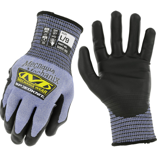 Speedknit S2EC33 Cut-Resistant Gloves, Size Medium/8, 18 Gauge, Urethane Coated, HPPE/Tungsten Shell, ASTM ANSI Level A5/EN 388 Level D Mukwa Safety Services