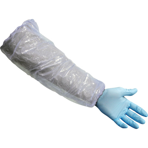 Manchons, Longueur de 16", Poly&eacute;thyl&egrave;ne, Blanc Mukwa Safety Services
