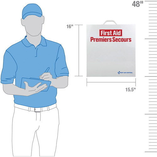 Armoire pour premiers soins SmartCompliance, R&eacute;pond &agrave; la norme CSA Z1220-17 type 3 environnements &agrave; haut risque, Petit (2-25 travailleurs) Mukwa Safety Services