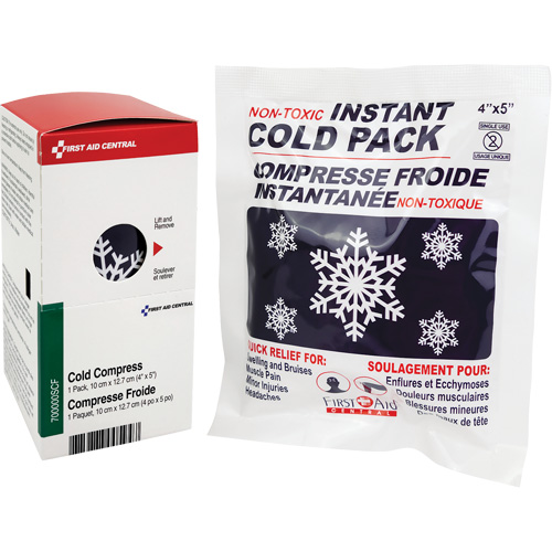 SmartCompliance&reg; Refill Instant Compress, Cold, Single Use, 4" x 5" Mukwa Safety Services