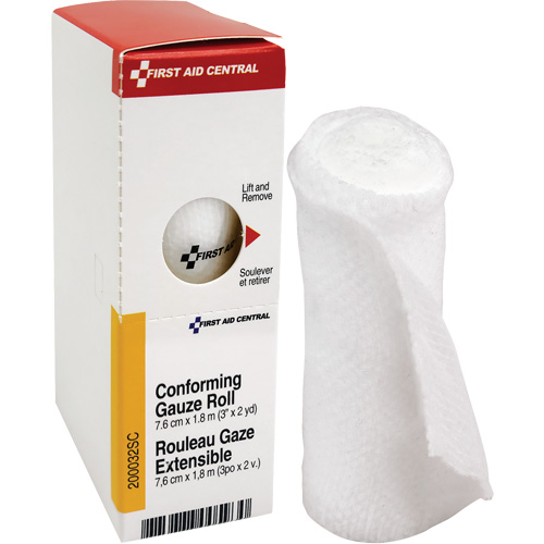 Recharge de bandage en gaze &eacute;tirable et conforme SmartCompliance, Rouleau, 6' lo x 3" la, St&eacute;rile, Dispositif m&eacute;dical Classe 1 Mukwa Safety Services