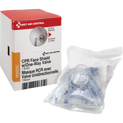 SmartCompliance&reg; Refill CPR Faceshield with One-Way Valve, Single Use Faceshield, Class 2 Mukwa Safety Services