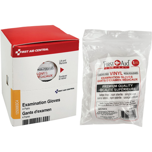 Recharge de gants d'examen SmartCompliance, Vinyle, Sans poudre, Transparent, Classe 2 Mukwa Safety Services