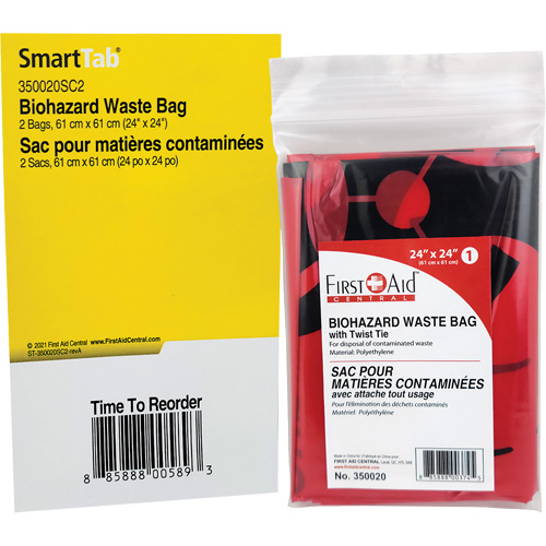 SmartCompliance&reg; Refill Waste Bags, Bio-Hazard, 24" L x 24" W Mukwa Safety Services
