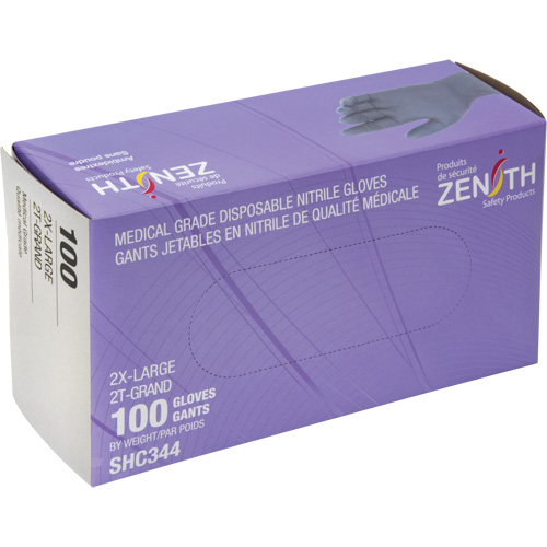 Medical Grade Disposable Gloves, 2X-Large, Nitrile, 6-mil, Powder-Free, Black, Class 2 Mukwa Safety Services