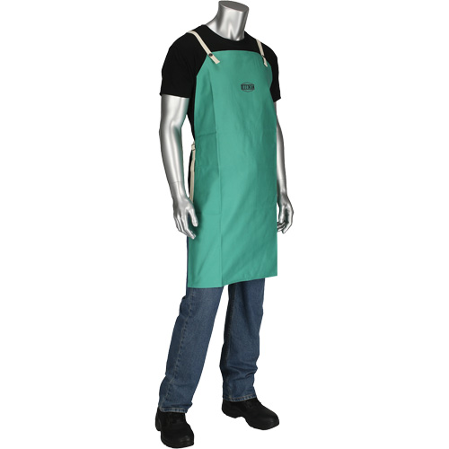 Tablier en satinette 100 % coton trait&eacute; FR Ironcat Dynamic, Salopette, Vert Mukwa Safety Services